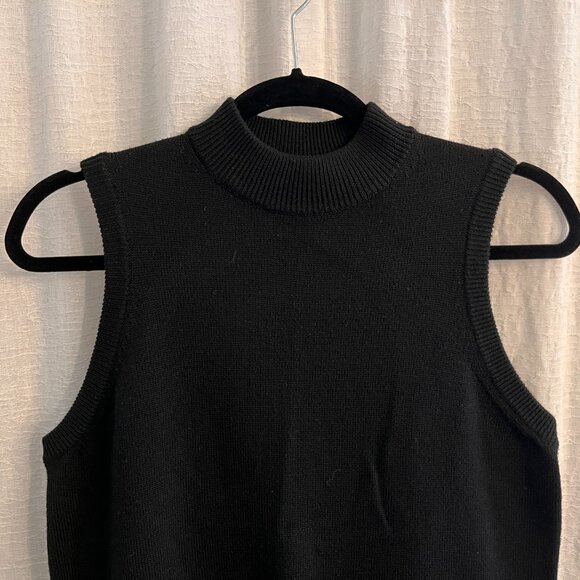 T Alexander Wang Black Sweater Mini Dress w/ Back Cutout - Picture 2 of 4
